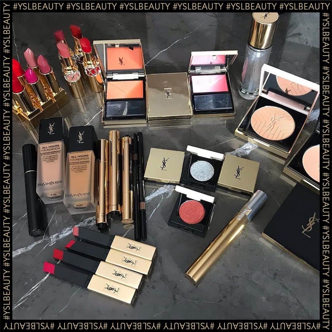 Yves Saint Laurent Beautyさんのインスタグラム写真 - (Yves Saint Laurent BeautyInstagram)「Show-stopping looks are created with YSL Beauty. Fully pigmented formulas, means makeup looks are fit for the red carpet. ALL HOURS FOUNDATION IN:  B10 PORCELAIN  BR45 COOL BISQUE  ROUGE PUR COUTURE THE SLIM IN: N°1 ROUGE EXTRAVAGANT N°14 ROSE CURIEUX  N°17 NUDE ANTONYM  N°21 ROUGE PARADOXE SEQUIN CRUSH EYESHADOW IN N°2 EMPOWERED SILVER SATIN CRUSH EYESHADOW IN N°5 RADICAL RUST ROUGE PUR COUTURE IN:  N°1 LE ROUGE  N°13 LE ORANGE N°19 LE FUCHSIA N°53 BEIGE PROMENADE N°84 NUDE FOUGUEUX ROUGE VOLUPTE SHINE IN: N°12 CORAIL DOLMAN N°13 PINK BABYLONE N°86 MAUVE CUIR N°89 ROSE BLAZER MASCARA VOLUME EFFECT FAUX CILS IN N°1 NOIR HAUTE DENSITÉ COUTURE BLUSH IN: N°3 ORANGE PERFECTO N°8 FUCHSIA STILETTO COUTURE BROW MASCARA IN N°1 BRUN DORÉ  TOUCHE ÉCLAT LE STYLO IN N°1 LUMINOUS RADIANCE TOUCHE ÉCLAT 3D GLOW POWDER TOUCHE ÉCLAT HIGH COVER RADIANT CONCEALER IN N°2 IVORY TOUCHE ÉCLAT BLUR PRIMER  ALL HOURS POWDER IN B10 PORCELAIN DESSIN DES LÈVRES LIP LINER PENCIL IN: N°20 BRUN SAHARA  N°70 LE NU #yslbeauty #sequincrush #rougepurecouture #theslim #toucheeclat #illuminator #coverthatextramile #allhours #regram」2月16日 2時59分 - yslbeauty
