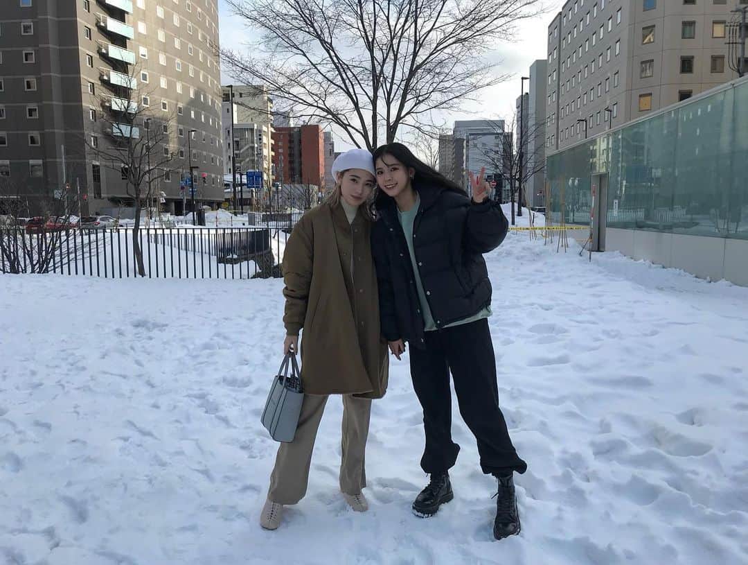 浪花ほのかのインスタグラム：「❄雪あそび」