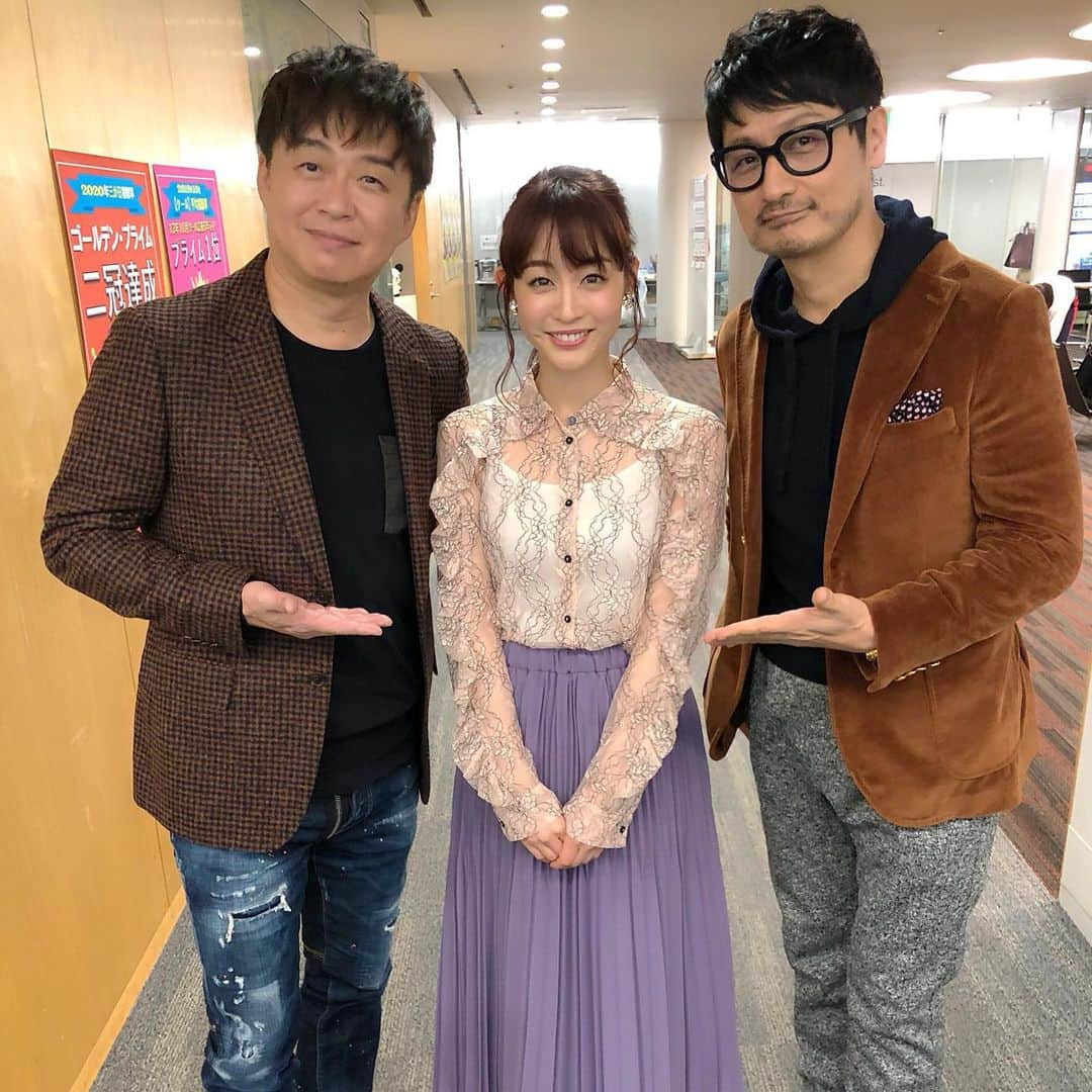 新井恵理那さんのインスタグラム写真 - (新井恵理那Instagram)「今夜はテレビ界、音楽界がざわつくかも…2月16日（日）よる11:10～『関ジャム 完全燃SHOW』 “教科書に【袋とじで】載せたい大人の名曲特集” 音楽プロデューサー本間昭光さんが実現を熱望していたこの企画…今の子どもたちにこそ知ってほしい、ちょっと色っぽい大人の“イロイロ”が詰まった名曲の魅力を解剖です！ 松尾潔さん&関ジャニ&ザキヤマさんと、際どいトークが続き、あっという間の収録に感じました！！(*'▽'*) 今回の担当アナウンサーは松尾さんでしたよ(*^▽^*) #関ジャム #関ジャニ #本間昭光 #松尾潔 #山崎弘也 #松尾由美子 #新井恵理那 #centforce」2月16日 11時15分 - elina_arai