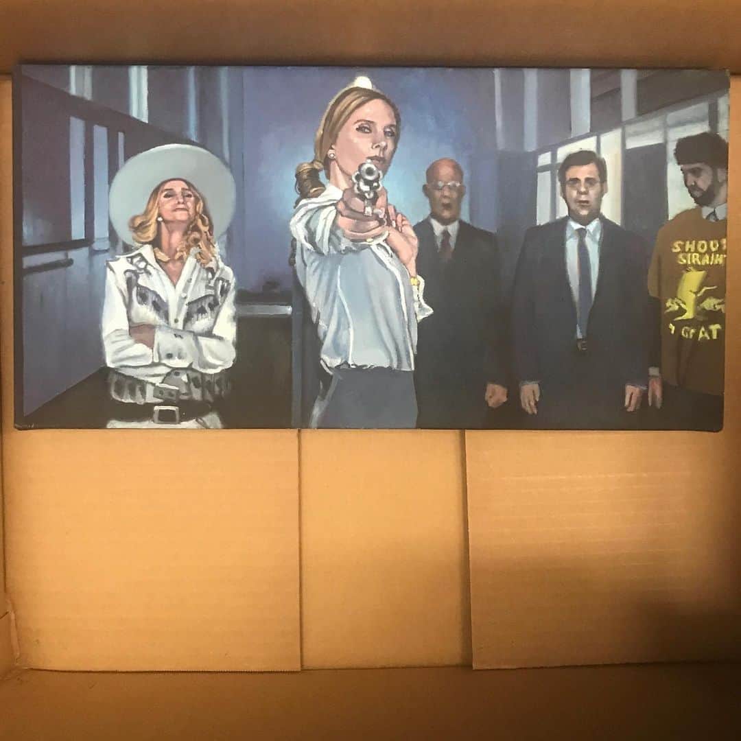 アン・デュデックのインスタグラム：「Wrap gift. Oil rendition of a still. My heart is so full after wrapping 3?seasons of #corporateshow」
