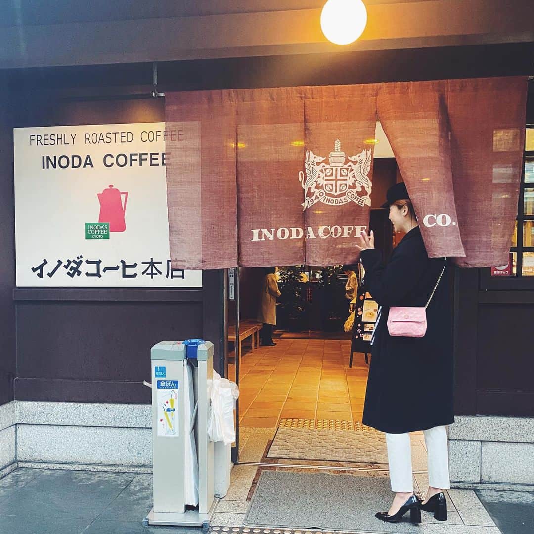 Risako Yamamotoさんのインスタグラム写真 - (Risako YamamotoInstagram)「Kyoto day☕️♥︎ ・ お茶休憩はイノダコーヒーへ💭💭💭 最近甘いもの食べすぎだったので、今日はスイーツは我慢🤭🍮🍰🍩 ・ ・ #Kyoto #京都 #イノダコーヒー #京都カフェ #weekend」2月16日 17時41分 - risako_yamamoto