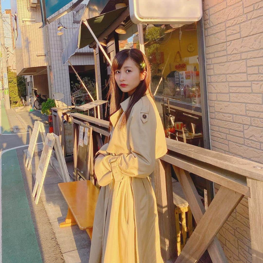 金澤有希さんのインスタグラム写真 - (金澤有希Instagram)「暖かいお天気がすきっ。 春服が楽しみだな〜… ・ ・ ・  #kabocha #三軒茶屋 #三軒茶屋カフェ #三茶 #かぼちゃ  #三軒茶屋グルメ #世田谷カフェ #世田谷 #世田谷区 #東京カフェ #スイーツ #ケーキ #かぼちゃスイーツ #カボチャプリン #パンプキン #チーズケーキ #カフェめぐり #スイーツ巡り #ティータイム #おやつタイム #cafe #かわいいカフェ #可愛いカフェ #可愛いお店 #ケーキ屋 #ケーキ屋さん #カボチャ　#トレンチコート #トレンチコートコーデ #私服」2月16日 17時49分 - yuuki_kanazawa0501