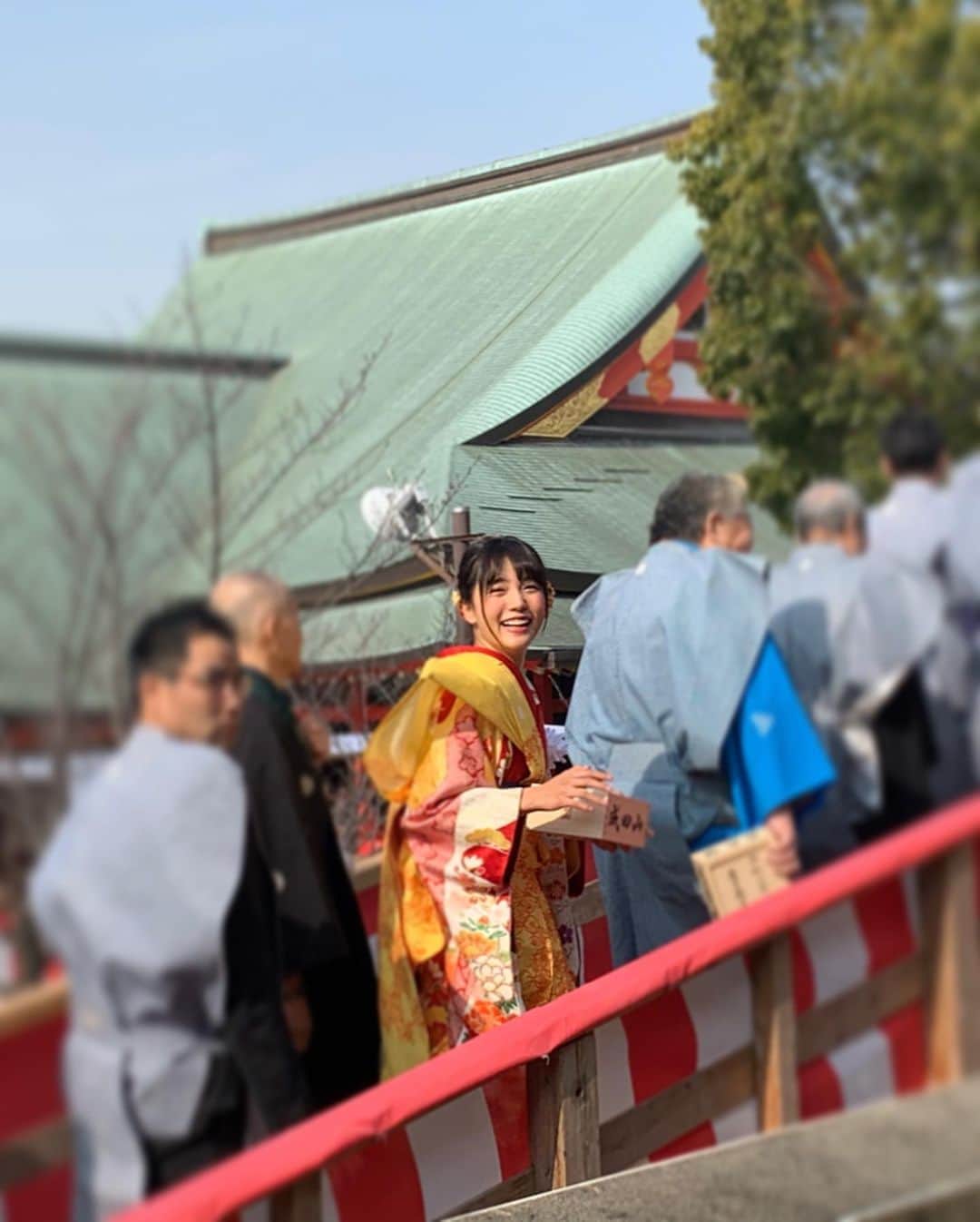 中川可菜さんのインスタグラム写真 - (中川可菜Instagram)「2月3日(月)、成田山大阪別院の節分祭での写真📸 豆まき式ありがとうございました！！ 福は〜内〜🥜福は〜内〜🥜✨ ㅤ 「おけいはん」や「かなちゃん」と たくさんの方に呼んでくださって、手を振ってくださって、すごく嬉しかったです！ 福だけではなく、みなさまからのご声援によるパワーも頂きました✨ ありがとうございます🌞🌈 ㅤ #おけいはん #三条けい子 #京阪電車 #京阪 #節分祭 #豆まき式 #節分 #成田山大阪別院明王院 #成田山不動尊 #大阪」2月16日 17時53分 - nakagawa_kana