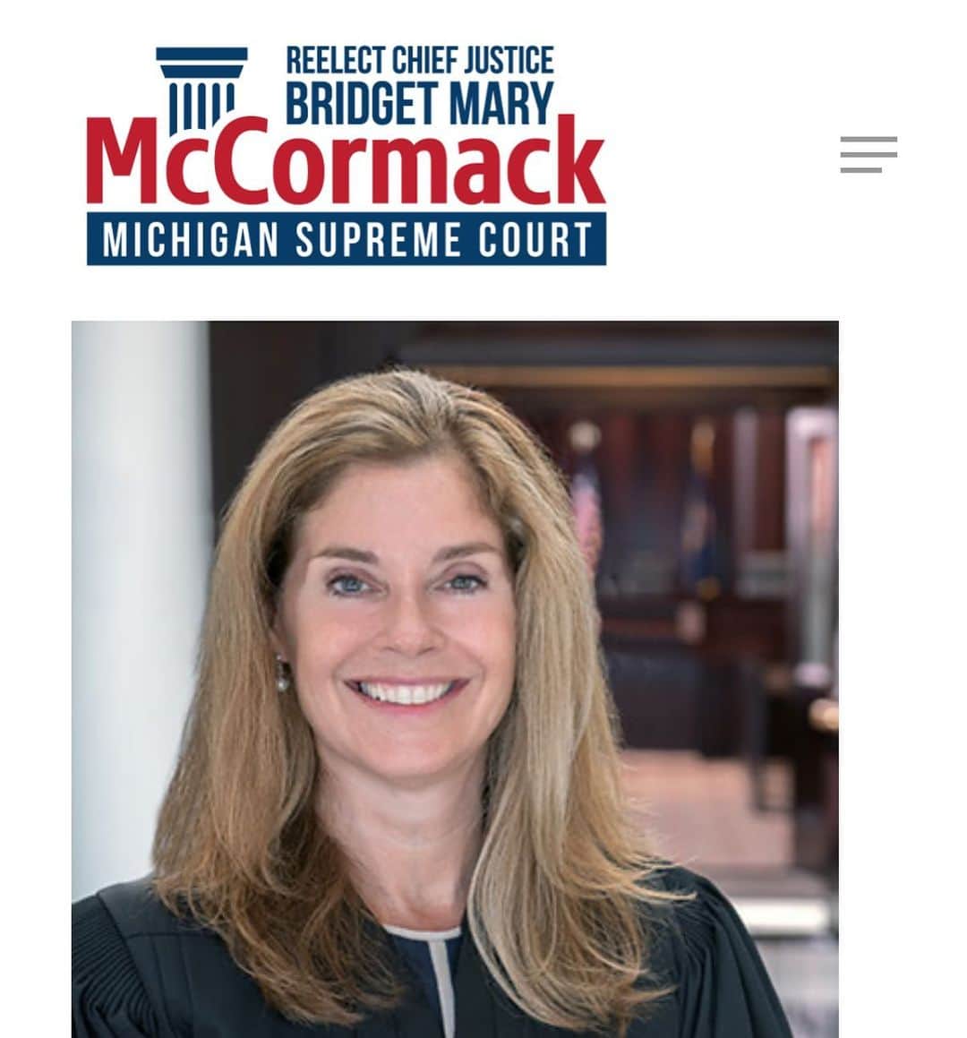 ウィル・マコーマックのインスタグラム：「We are so proud of My sister Bridget who is running for re-election as Chief Justice of the Michigan Supreme Court. Bridget has worked every day to improve the way everyone in Michigan experiences the courts. Bridget believes that in the courtroom, fairness must outrank strength, and being right must matter more than being popular or powerful. Please visit Bridgetmarymccormack.com to learn more! #proudbrother」