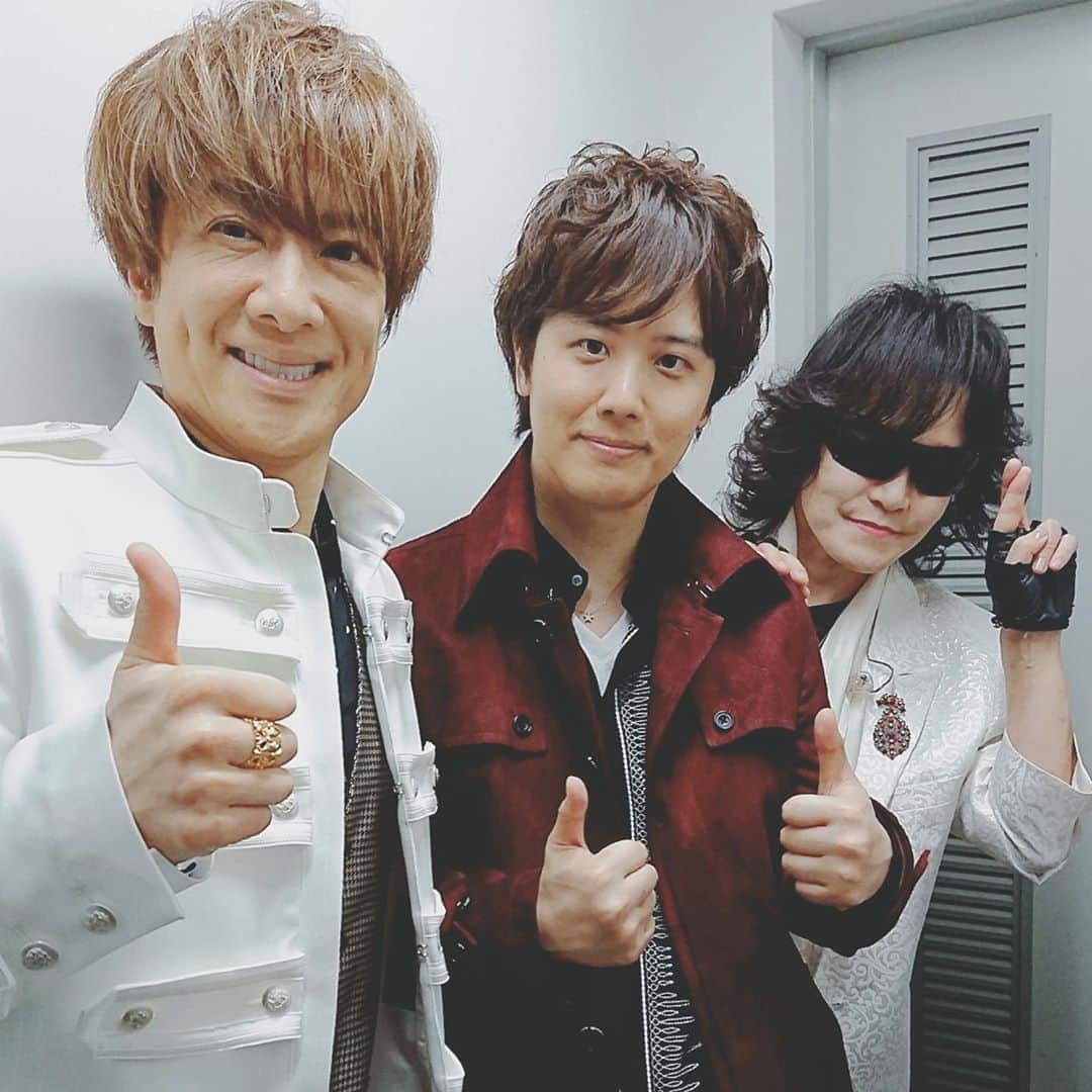 三浦祐太朗のインスタグラム：「‪#UTAGE ご覧頂きありがとうございました😊今回も様々なチャレンジが出来て幸せでした。 #Toshl さん、 #貴水博之 さんと📸‬」