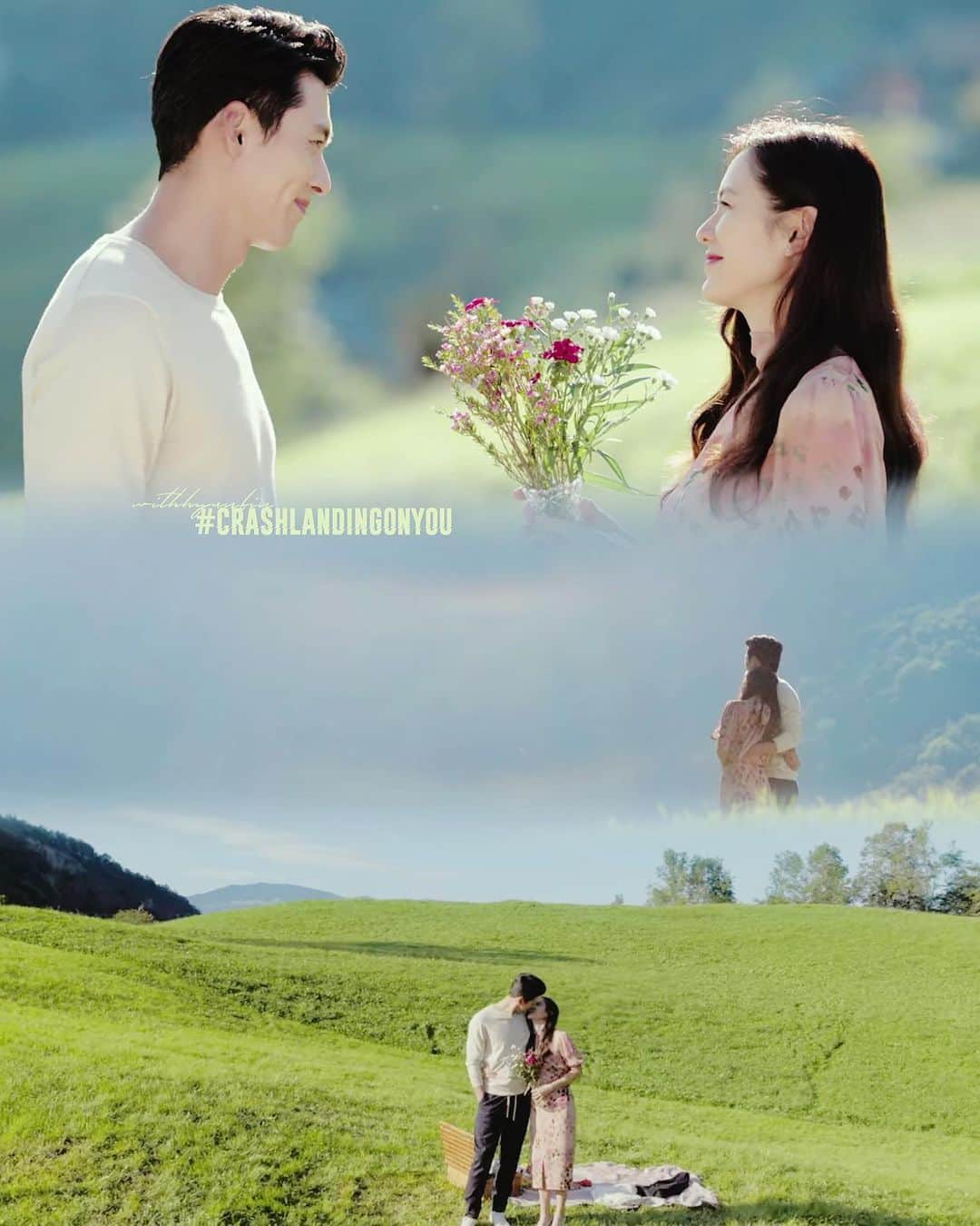 ヒョンビンのインスタグラム：「Happily ever after ❤️ —— #crashlandingonyou #사랑의불시착 #hyunbin #현빈 #ヒョンビン #玄彬 #sonyejin #손예진」