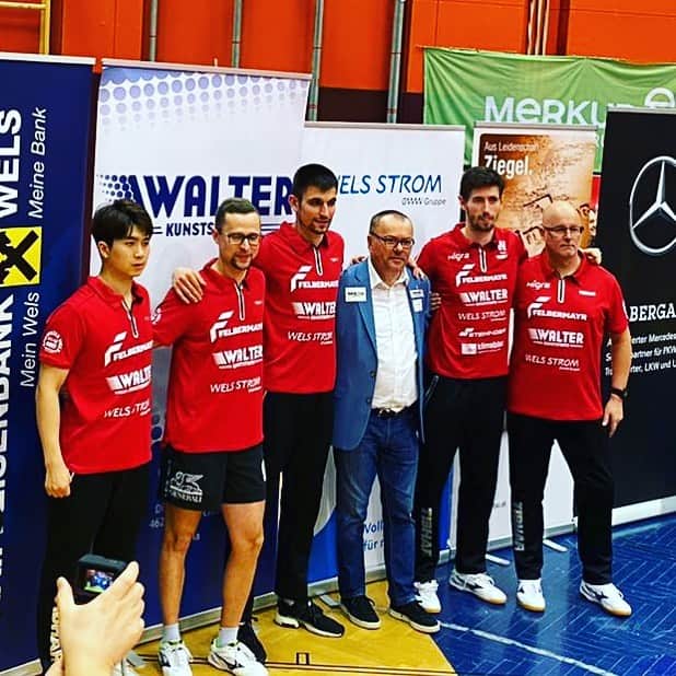 SZUDI Adamのインスタグラム：「Made it to the semi final of the ETTU Cup. 💪🏻💪🏻 #ettu #tabletennis #androtabletennis #bravoguys」
