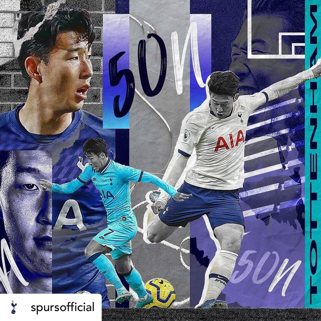 プレミアリーグさんのインスタグラム写真 - (プレミアリーグInstagram)「Son becomes the first Asian footballer to score 50 PL goals 🇰🇷👏👏 Repost • @spursofficial 5️⃣0️⃣ @premierleague goals for @hm_son7!  #COYS #THFC」2月17日 0時12分 - premierleague