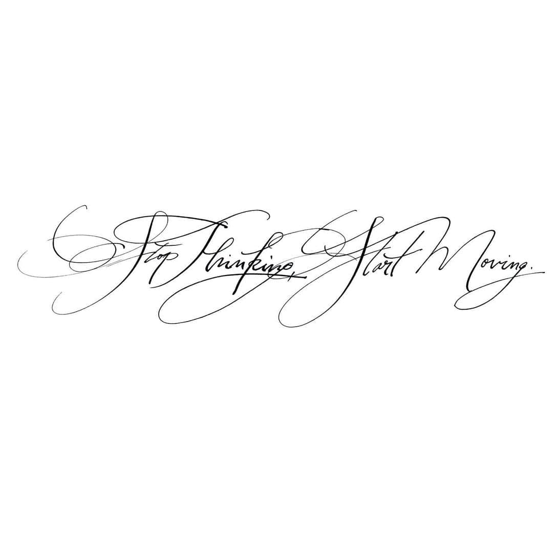 関根正悟さんのインスタグラム写真 - (関根正悟Instagram)「“Stop Thinking, Start Moving.” ・ #shogosekine #calligraphy」2月17日 1時13分 - shogosekine0319