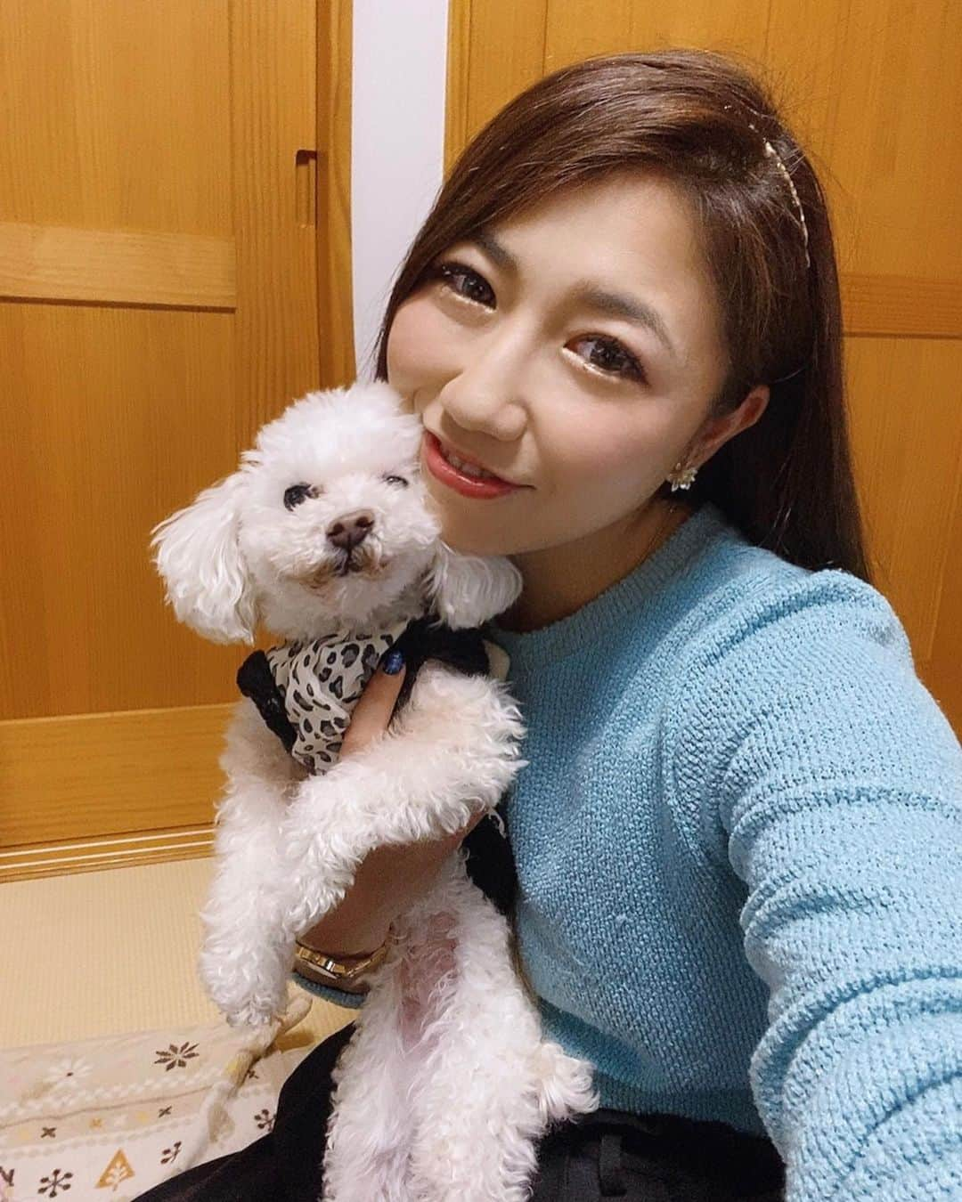 宮川杏奈さんのインスタグラム写真 - (宮川杏奈Instagram)「今晩は旦那氏の実家へ🏠💕 🐶達が可愛すぎ‼️ . ニーゴさんのやきもちいじけっぷりに キュンキュンしました🤤💕 また明日からがんばろーっと💪🏽💪🏽💪🏽」2月17日 1時44分 - an1221na