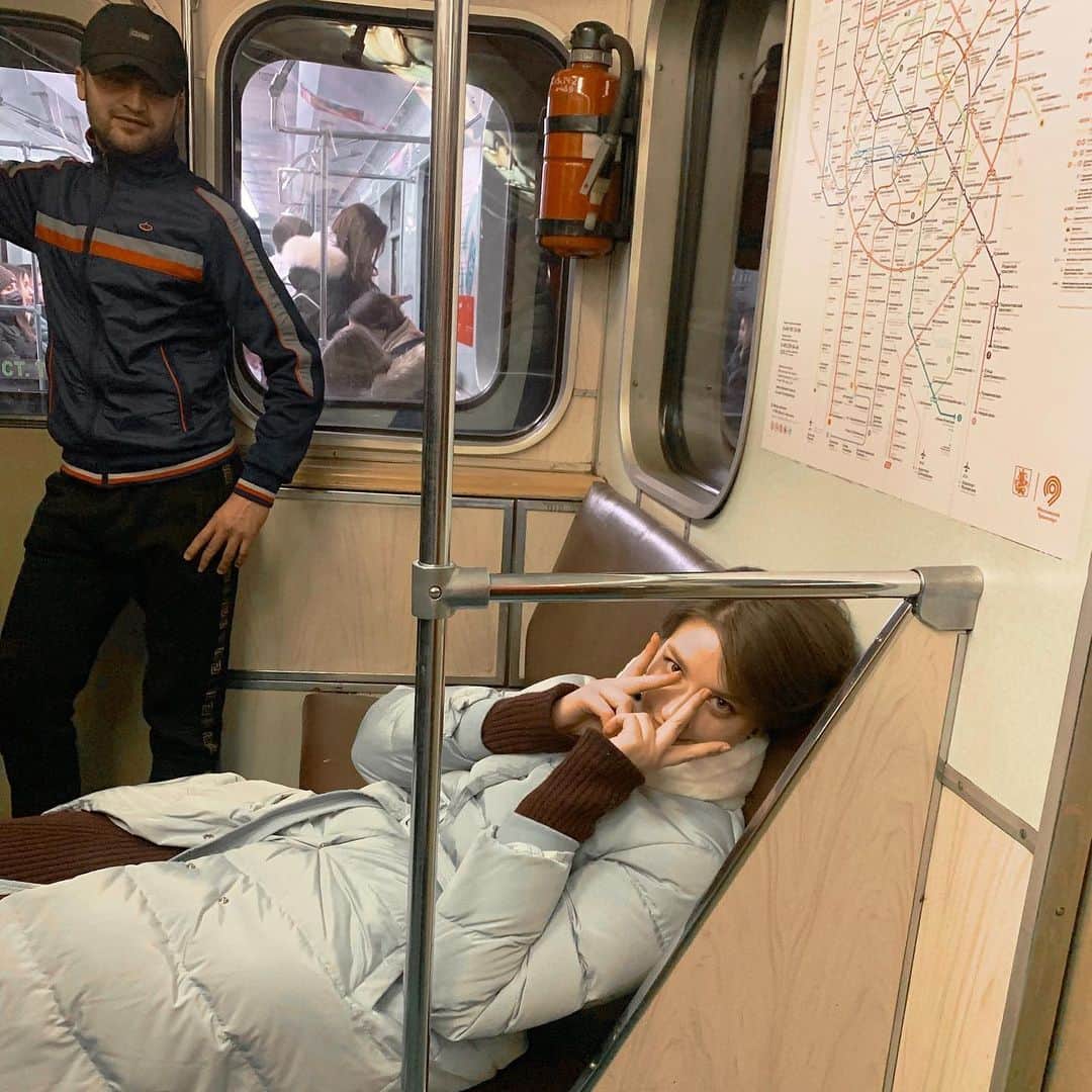 アンジェリーナ・ダニロヴァさんのインスタグラム写真 - (アンジェリーナ・ダニロヴァInstagram)「10 interesting and random facts about Moscow’s metropolitan.  1. Metro in Moscow could've appeared in the 19th century under the tsar in 1890. Construction was prevented by religious believes, stating that: “a man created by the image and likeness of God can humiliate himself by going to the underworld”. 2. Subway experienced multiple floods.  3. In the eastern lobby of Kotelniki st. there’s a place where they collect all lost items. It is open daily from 8am to 8pm. Items are stored for six months.  4. Moscow metro was used as a movie set many times.  5. You won’t find any trashcans in the subway.They were later removed, in the beginning of 90’s in the measurement of protection against terrorism.  6. What Moscow’s subway smells like? Do you like this special metro smell? It smells like a viscous dark substance called creosote, which is made from petroleum products. It prevents wooden sleepers from rotting.  7. In 1940 there was a secret lab built in the subway, at the Dynamo station, a physical laboratory worked at night.  Cosmic radiation, which interfered with laboratories on earth, did not go through the 40-meter depth of the station. Thanks to the experiments carried out by physicists Flerov and Petrzhak, spontaneous fission of uranium nuclei was discovered.  8. In the Moscow subway you can find prehistoric animals forever embedded in marble.  Ammonites and nautiluses, sea urchins and gastropods - all can be found at any time on thirty stations.  9. There was a bunker on the "Taganskaya" station.  An underground bunker, aka “Object GO-42”, was built in 1956 in case of a nuclear strike, and it acted as a reserve command post for long-range aviation until 1995. After it was declassified and turned into a museum.  10. Do not forget to rub the “dog's nose”. At the “Ploshchad Revolyutsii” station there is a sign: rub the nose of the dog bronze statue, for the good luck!」2月17日 13時16分 - angelinadanilova