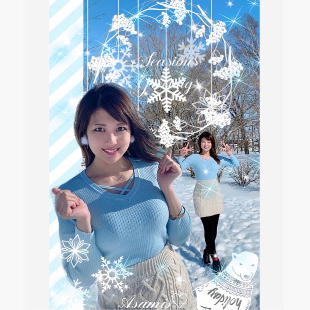 神谷麻美さんのインスタグラム写真 - (神谷麻美Instagram)「#thankyou 💗☃❄💗 #雪だるま ❄☃❤ #パクッ 💖🦁 #雪 かわいい💗☃❄💗」2月17日 18時27分 - asamice428