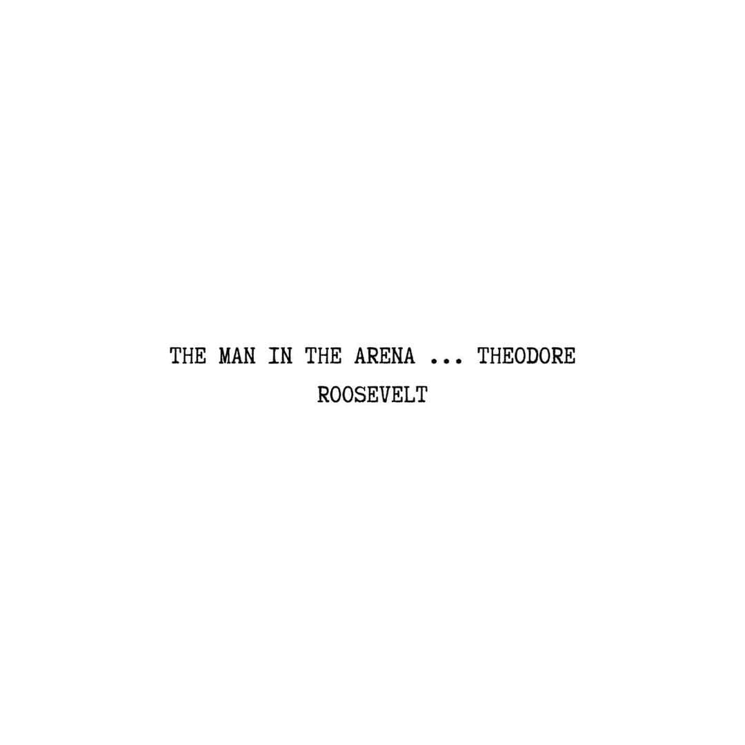 キャメロン・ファンデルバーグのインスタグラム：「One of my favourite quotes:  The Man In The Arena ... "It is not the critic who counts; not the man who points out how the strong man stumbles, or where the doer of deeds could have done them better. The credit belongs to the man who is actually in the arena, whose face is marred by dust and sweat and blood; who strives valiantly; who errs, who comes short again and again, because there is no effort without error and shortcoming; but who does actually strive to do the deeds; who knows great enthusiasms, the great devotions; who spends himself in a worthy cause; who at the best knows in the end the triumph of high achievement, and who at the worst, if he fails, at least fails while daring greatly, so that his place shall never be with those cold and timid souls who neither know victory nor defeat." - Theodore Roosevelt  #quoteoftheday」