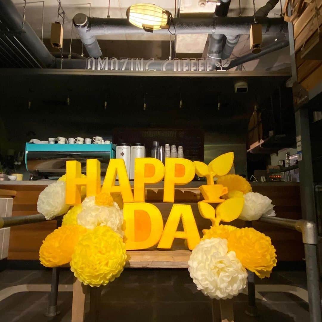 のインスタグラム：「. @amazing_coffee_official ・・・ 🎈🎈AMAZING HAPP🌱 DA🌱 🎈🎈 . Always Thanks (^o^)v . #LDHkitchen #AMAZINGCOFFEE #coffee #AMeCO #アメコ #HAPP🌱」