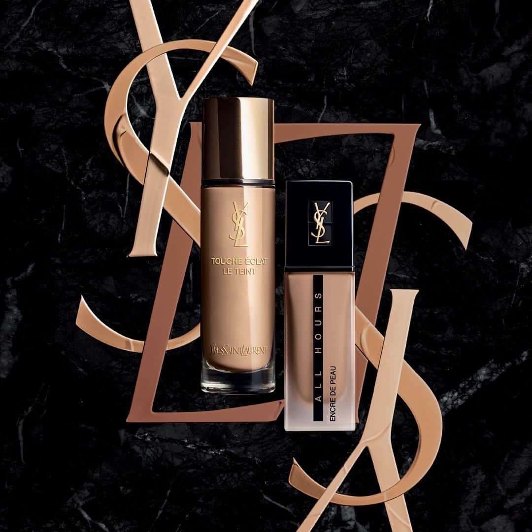 Yves Saint Laurent Beautyさんのインスタグラム写真 - (Yves Saint Laurent BeautyInstagram)「TOUCHE ÉCLAT FOUNDATION: The first radiance awakening foundation offering lightweight, flawless medium coverage ALL HOURS FOUNDATION:  Own the night and the day with a 24 hours long wear foundation in flawless matte and full coverage.  TOUCHE ÉCLAT FOUNDATION  in B65 BRONZE  ALL HOURS FOUNDATION in B40 WARM SAND #yslbeauty #faceyourstyle #glowvsmatte #toucheeclat #allhours #foundation」2月18日 2時59分 - yslbeauty