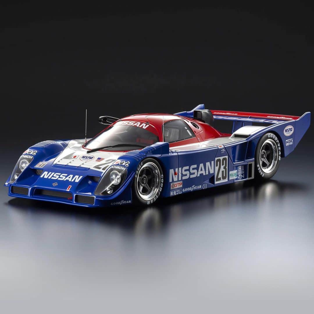 のインスタグラム：「. Resin Model 1:12 scale NISSAN R91CP No.23 KSR08666A  #kyosho #kyoshocollector #nissan #nismo #r91cp #goodyear #ihi #racingcar #lemans24 #fujispeedway #motorsport #ngk #jdm #japancar #racingcar #endurancecar #groupc #lemans24  #京商 #日産 #ニスモ #レーシングカー #ミニカー #耐久レース www.kyosho.com」