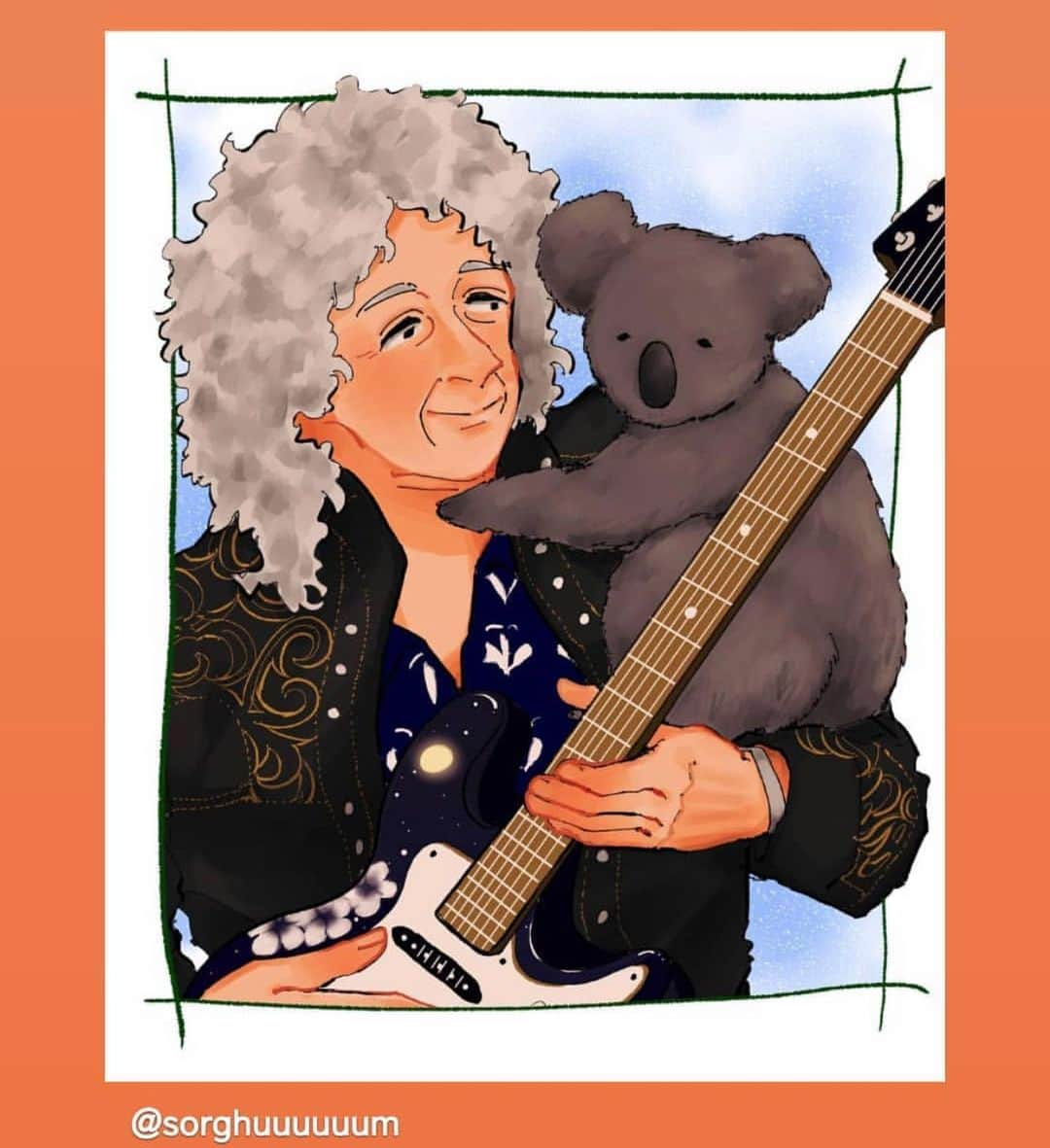 ブライアン・メイさんのインスタグラム写真 - (ブライアン・メイInstagram)「Can’t resist sharing more of these great pieces of Koala/Bri art ! Thanks guys - and you’re all great ! Thanks also @sarah_rugg and @magnolia_stereos for searching these out - because I don’t usually find them.  Bri」2月18日 21時43分 - brianmayforreal