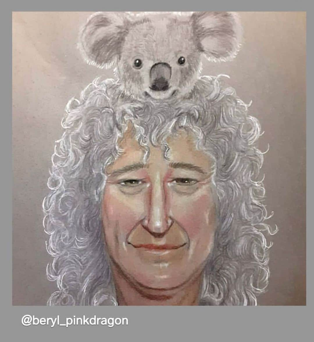 ブライアン・メイさんのインスタグラム写真 - (ブライアン・メイInstagram)「Can’t resist sharing more of these great pieces of Koala/Bri art ! Thanks guys - and you’re all great ! Thanks also @sarah_rugg and @magnolia_stereos for searching these out - because I don’t usually find them.  Bri」2月18日 21時43分 - brianmayforreal