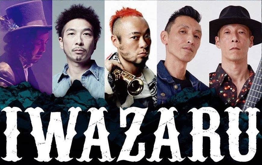 竹内朋康のインスタグラム：「宮古島ミュージックコンベンションの出演も決まり、波に乗ってるIWAZARU 3/26 木曜日 渋谷 The Room にてライブが決まりました！ DJには DJ KAWASAKIを迎えて！  open 19:00 close 23:00 charge 2.000」