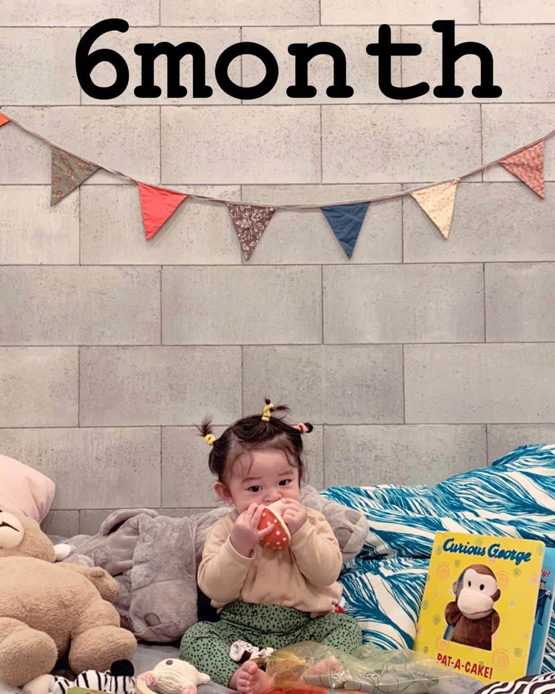 nanako itoのインスタグラム：「6ヶ月👶🏻生まれて半年が経ちました。 . はやーーい。あっという間だなぁ。。😭✨ . いつもhappyをありがとう👶🏻✨ 大好きだよー！！！！！ . #6ヶ月ベビー #6monthsbaby #halfbirthday #818」