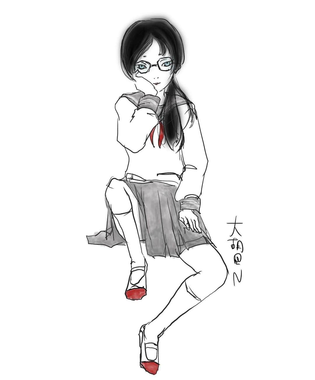 大胡田なつきさんのインスタグラム写真 - (大胡田なつきInstagram)「#ホームルーム #e #illustration #manga」2月18日 23時19分 - ogdnnn