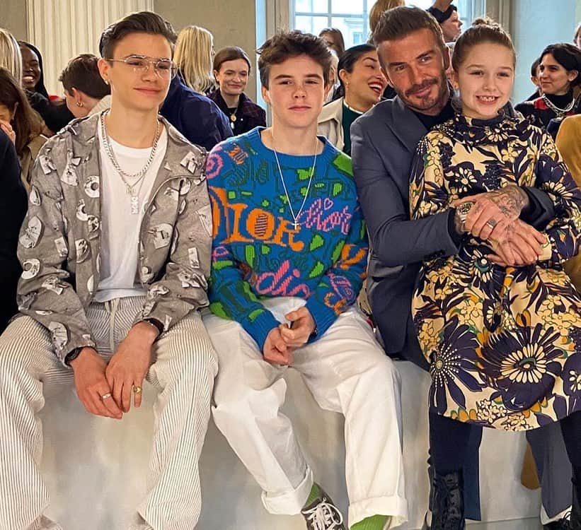 Vogue Parisさんのインスタグラム写真 - (Vogue ParisInstagram)「One of the most iconic moments of Fashion Week each season is @DavidBeckham and the whole Beckham family on the front row of @VictoriaBeckham’s show. Swipe left for a look back through the ages.」2月19日 0時46分 - voguefrance