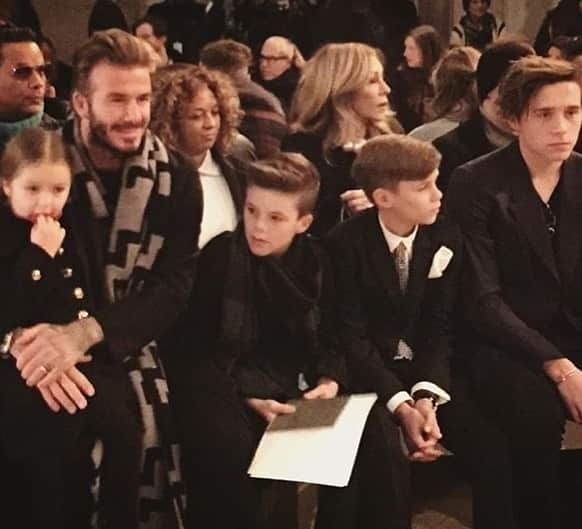 Vogue Parisさんのインスタグラム写真 - (Vogue ParisInstagram)「One of the most iconic moments of Fashion Week each season is @DavidBeckham and the whole Beckham family on the front row of @VictoriaBeckham’s show. Swipe left for a look back through the ages.」2月19日 0時46分 - voguefrance