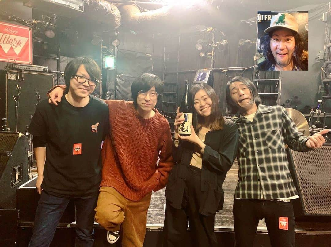 ホリエアツシさんのインスタグラム写真 - (ホリエアツシInstagram)「#純愛吟醸TOUR2020 五味兄は夜行バスの時間があってアンコール前に帰り、百々先輩の絵に描いたような泥酔にて綺麗に幕を閉じましたな。 奈良行きたい。 #吉祥寺WARP #mosometonebender #百々和宏 #lostage #五味岳久 #ストレイテナー #ホリエアツシ」2月19日 11時34分 - a.horie