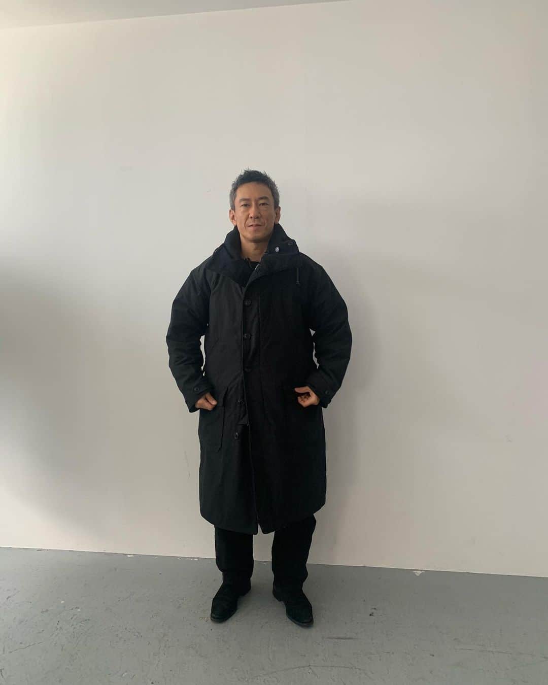 のインスタグラム：「19AW reversible military coat cotton fleece jacket  @go_takakusagi」