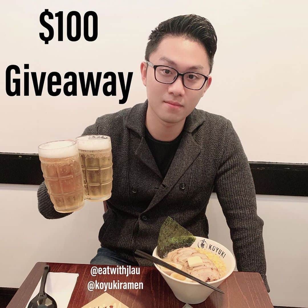Koyukiさんのインスタグラム写真 - (KoyukiInstagram)「Posted @withregram • @eatwithjlau 🎉Ramen giveaway!🎉 😍 Win a $50 giveaway with your ramen buddy! Here’s how to enter: 1. Follow @eatwithjlau + @koyukiramen  2. Tag your ramen buddy in the comments. Have more than one? Tag them all for more entries. . TWO Winners will be randomly chosen on Tuesday, Entries must be in by 2/25 11:59pm . Music: For Love Musician: Jef . . . . . . . . . . . . . . . . . . . . .  #eatwithjlau #giveaway #giveawaycontest #asahi #ramennoodles #sendnoods #noodsnoodsnoods #noods #ramenporn #discoverunder5k #cheers #mensfashion #takoyaki #seattlefoodie #foodieporn #japanesepancake #pancake #instaramen #asianmen #asianfoodie #japanesefoods #vancity #vanfoodie #vancityeats #vancityfood」2月19日 12時22分 - koyukikitchen