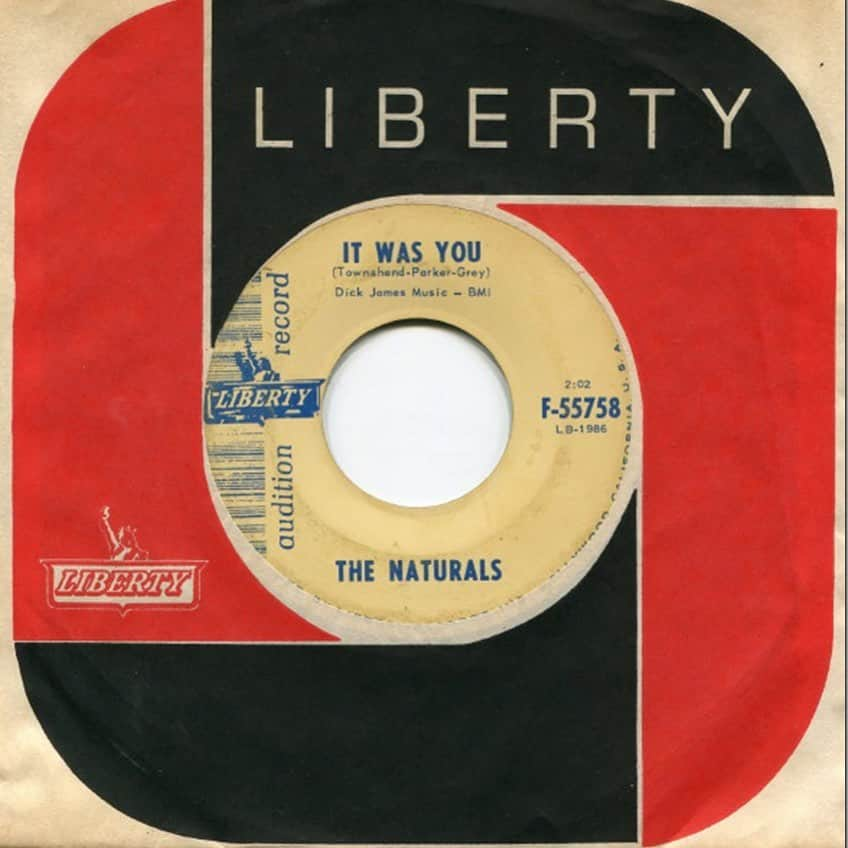 ピート・タウンゼントのインスタグラム：「First song I wrote that was published by Dick James (The Beatles publisher). The co-writers were two people who helped me complete the song, one of whom was Barry Grey who wrote the music for the TV puppet show THUNDERBIRDS. Barry Grey did the demo with me at his home studio. It was the first home studio I’d ever seen. I immediately built my own. This was in the summer of 1963. I was still at Art College. The Who were still the Detours I believe. We played the song at some of our pub gigs. Not sure of the history. Thanks to Matt Kent who bought this disk at auction. The Naturals turned out to be an Australian band who were cashing in on the MerseyBeat craze. . . . .#1964 #firstsong #barrygrey」