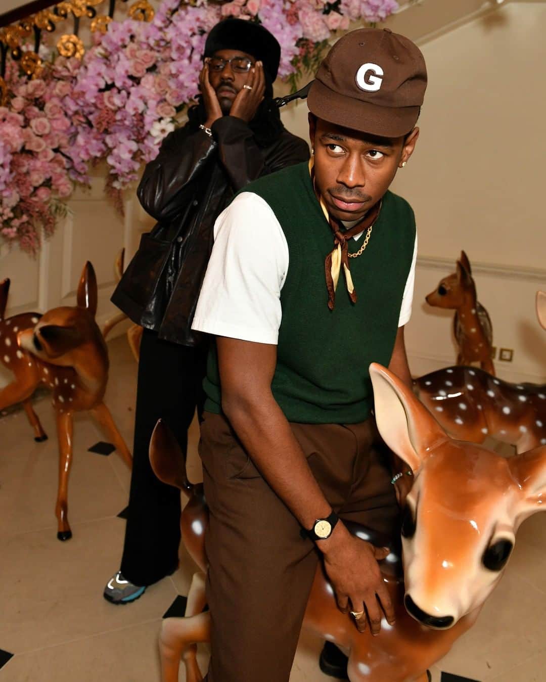 GQさんのインスタグラム写真 - (GQInstagram)「Tyler, the Creator and Dev Hynes with a deer friend. Read more about this #BigFitoftheDay at the link in bio.」2月19日 9時00分 - gq