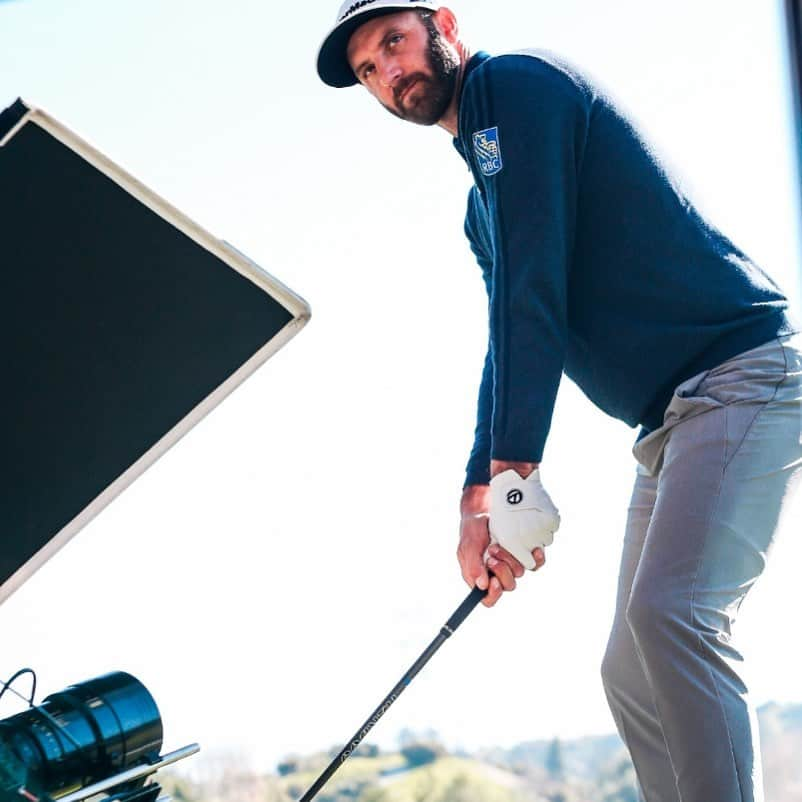 ダスティン・ジョンソンのインスタグラム：「Always a good time in front of the camera and behind the scenes with @RBC - really excited for this year's new #TeamRBC spot.」