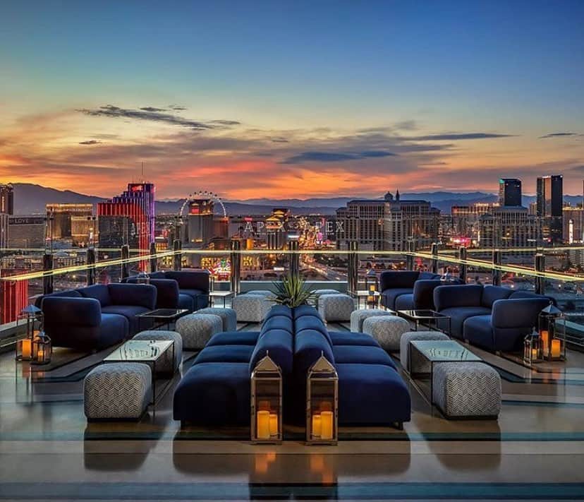 Palms Casino Resortのインスタグラム：「Take in the sunset from @apexsocialclub  Photo by: @brandon_barre」