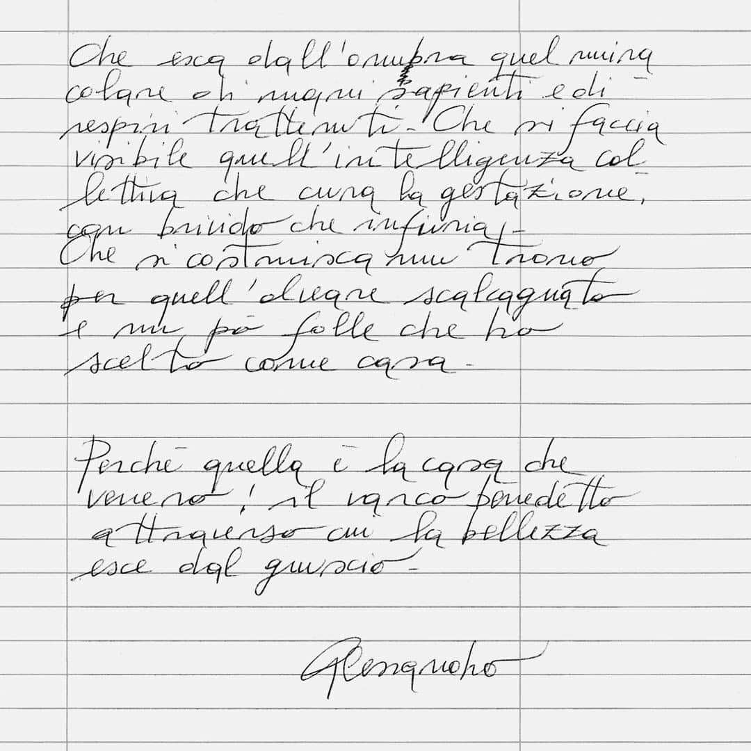 グッチさんのインスタグラム写真 - (グッチInstagram)「“There’s something though, in this ceremony, that usually stays buried: the struggle of the parturient that accompanies the tremble of creation; the mother’s womb where poetry blooms, from shape to shape. Therefore, I decided to unveil what lies behind the curtains. May the miracle of skillful hands and holding breath come out of the shadows,” from the women’s #GucciFW20 show notes, handwritten in Italian by Creative Director @alessandro_michele. ‘Un rito che non ammette repliche’, which translates to ‘An Unrepeatable Ritual’—swipe left to read the English version. The new collection unfolds at 3:00pm CET at the Gucci Hub in Milan. Watch the show live on Instagram Stories or through link in bio. #GucciTheRitual #mfw #AlessandroMichele」2月19日 21時21分 - gucci