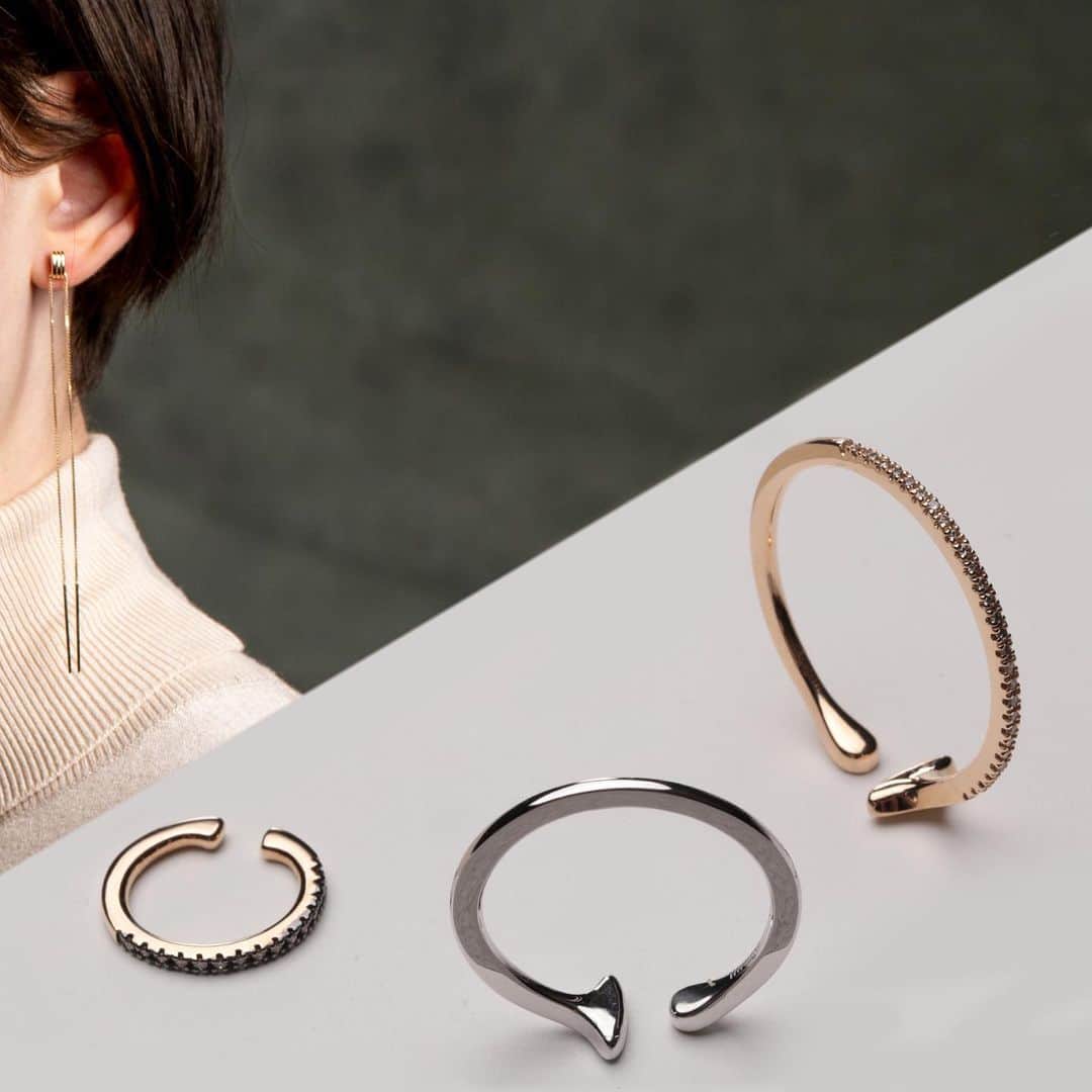 Hirotaka Jewelryさんのインスタグラム写真 - (Hirotaka JewelryInstagram)「Ear cuffs for every occasion #hirotakajewelry」2月19日 17時56分 - hirotakajewelry