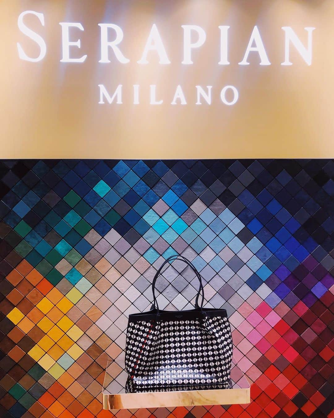 林田岬優さんのインスタグラム写真 - (林田岬優Instagram)「SERAPIAN 👜 職人が一つ一つレザーを編み込んで制作している、90年以上前にミラノで創業したブランド。とても上品で着物にも合いそうなので、これから使うのが楽しみです。色味も綺麗なので、他の色もお勧め😊  GINZA SIX 2階  3/3(火) までポップアップストア開催中！ 阪急うめだ本店1階に直営店があります！  #serapianmilano#MiniVillaBag  ワンピースは @toryburch  シューズは @sergiorossi  です✨」2月19日 20時21分 - miyu_hayashida