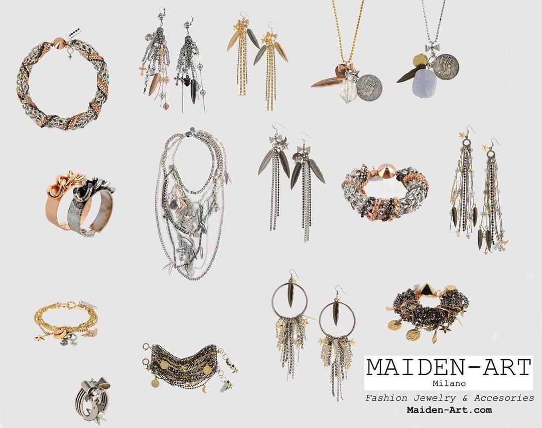 メイデンアートのインスタグラム：「Some @maidenart iconic jewelry pieces ❤️ #maidenart #jewelry #statementjewelry #statementearrings #statementnecklace #statementnecklaces #statementbracelet #cuffbracelet #statementbracelets #italianjewelry #madeinitaly #bohochicjewelry #bohochic #rockchic #angera #varese #varesetheplacetobe #lakemaggiore #borntoshine」