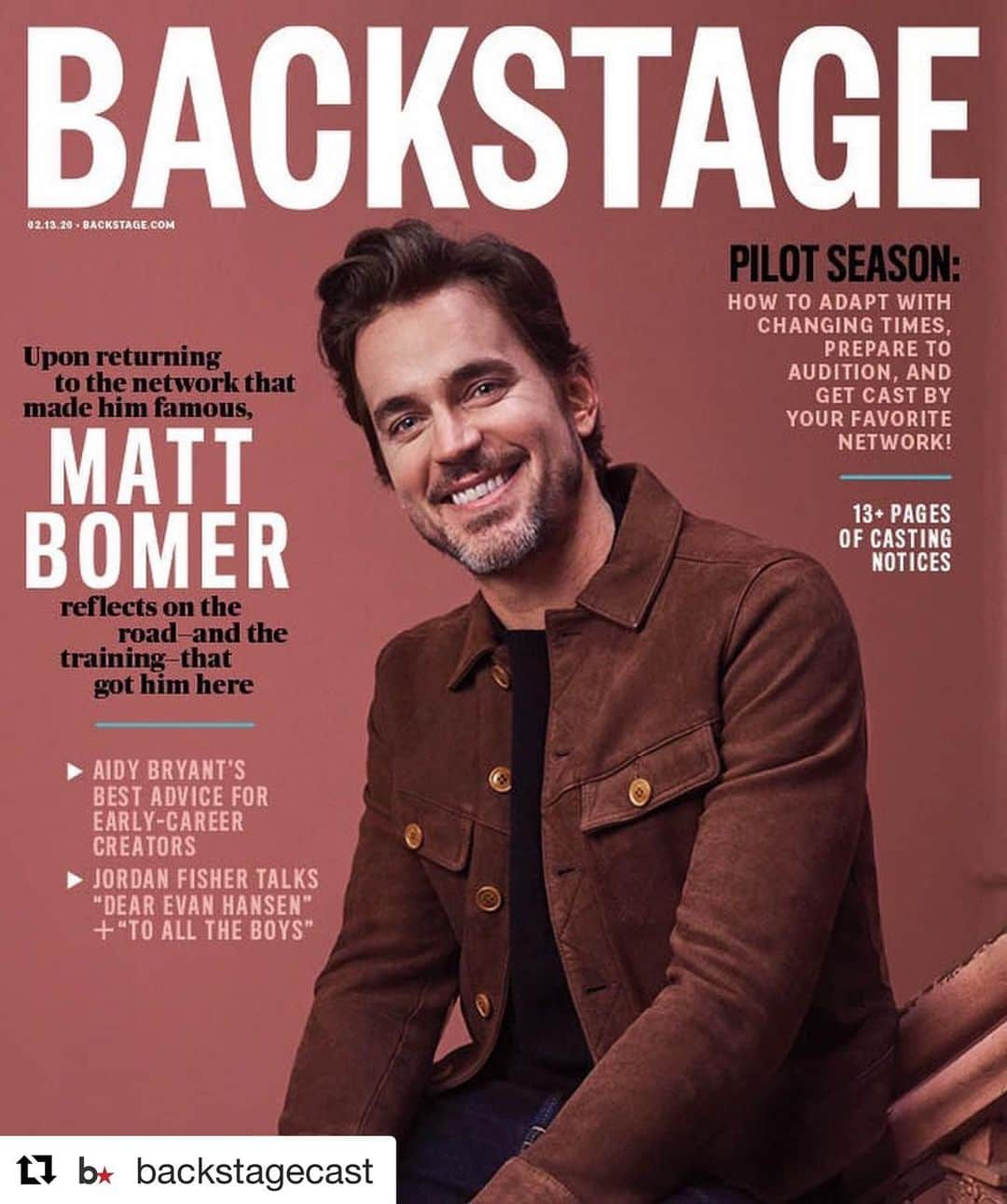 マット・ボマーさんのインスタグラム写真 - (マット・ボマーInstagram)「Thank you @backstagecast for having me, and for all of your insight and assistance over the years! Link to article in the bio on their page. 📸: @chad_griffith grooming: @bexx7 and @aliciazavarella」2月20日 3時31分 - mattbomer