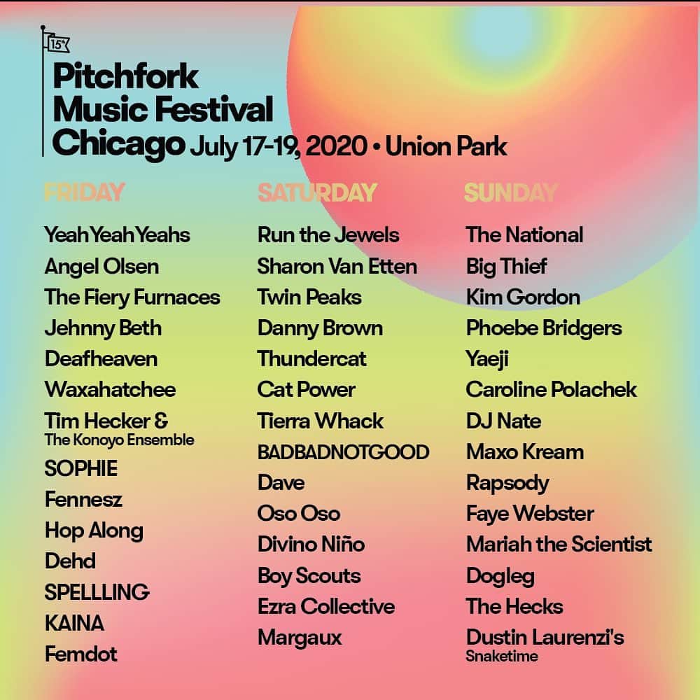 ヤー・ヤー・ヤーズのインスタグラム：「HELL yeah! We are sooo excited to make our @Pitchforkfest debut Friday NIGHT! July 17th! Chicago! We ❤️ Ya ⚡️」