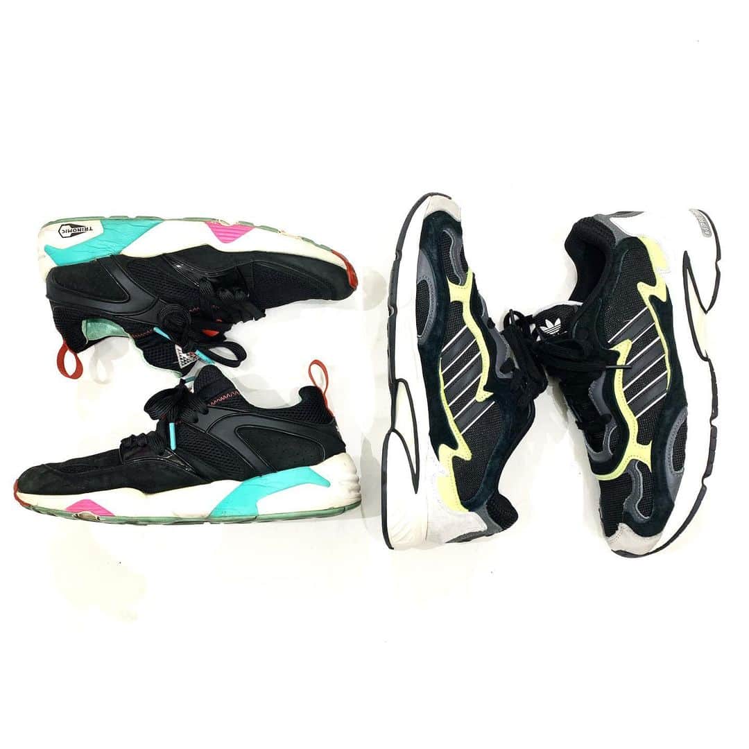のインスタグラム：「2/18-21 close 2/22 NEW ARRIVAL! . PUMA x sneaker freaker / adidas Temper Run . 商品のお問い合わせは23日以降お電話で承ります。 .  #お問い合わせはお電話で承ります #jammru #osaka  #fashion  #streetstyle  #streetfashion  #vtg  #vintage  #used  #usedclothing  #古着 #古着屋 #ファッション #70s #80s #90s #adidas#puma」