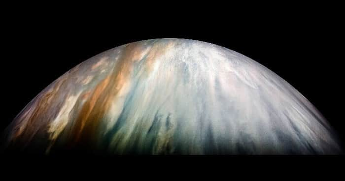 NASAさんのインスタグラム写真 - (NASAInstagram)「How much water does Jupiter really have? 🤔⁣ ⁣  In Roman mythology, the god Jupiter drew a veil of clouds around himself to hide his mischief. It was only Jupiter's wife, the goddess Juno, who could peer through the clouds and reveal Jupiter's true nature. ⁣ ⁣  Our @NASAJuno spacecraft is looking beneath the clouds of the massive gas giant, not seeking signs of misbehavior, but helping us to understand the planet's structure and history...⁣ ⁣  Now, @NASAJuno just published its first findings on the amount of water in the gas giant’s atmosphere. An accurate total estimate of this water is critical to solving the mystery of how our solar system formed. Click the link in bio for more. 👀⁣ ⁣  Image credit: NASA/JPL-Caltech/SwRI/MSSS/Kevin M. Gill ⁣ ⁣  #nasa #jupiter #juno #space #mythology」2月20日 8時04分 - nasa