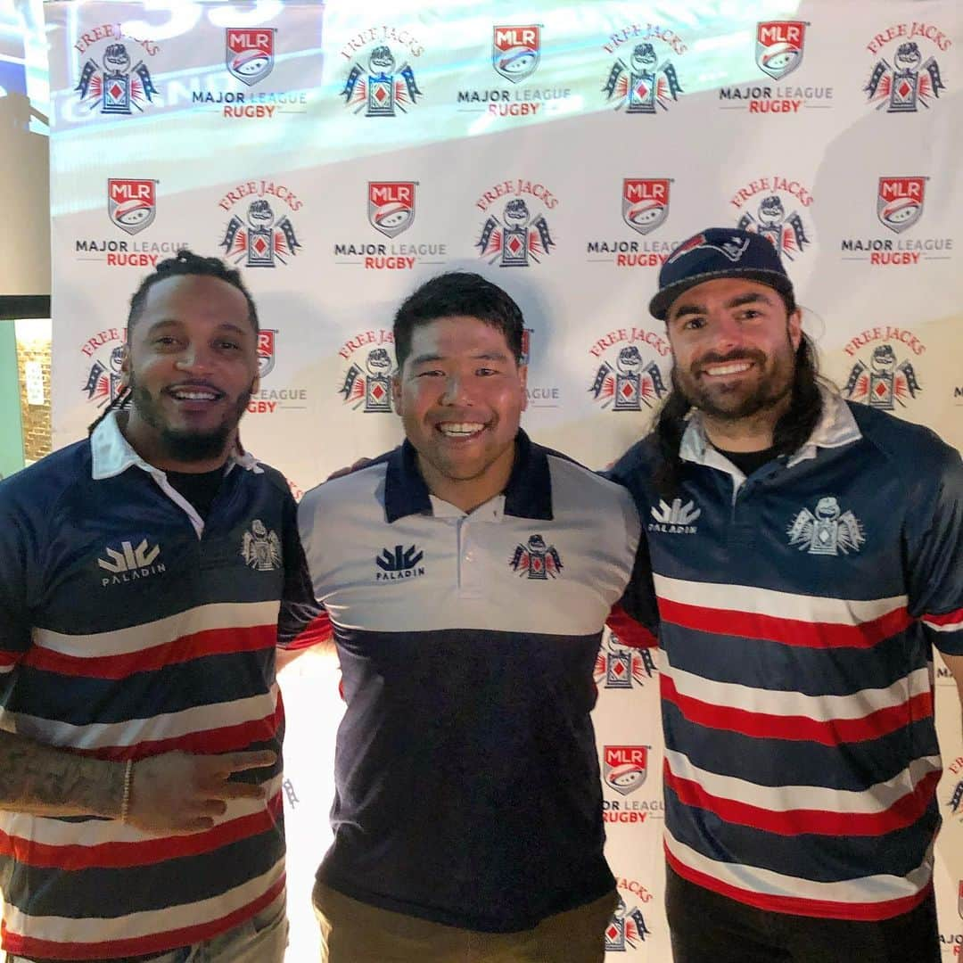 畠山健介さんのインスタグラム写真 - (畠山健介Instagram)「Our Owners are SuperStar✨  @ebs43 @23patrickchung  Thank you so much to our Great Owners for great support  #Owner #オーナー #NateEbner #PatrickChung #ペイトリオッツ #Patriots #Football ラグビー #rugby #Boston #ボストン #NewEngland #FreeJacks  #ニューイングランド #フリージャックス #MLR #MajorLeagueRugby #メジャーリーグラグビー  #LETSRIDE #IntoTheWoods #FreeJacks2020 #LightTheWay #HataKenny #ハタケニー #渡米後の活動報告 #家ありハタケのボストンライフ #本物」2月20日 11時13分 - hatake03