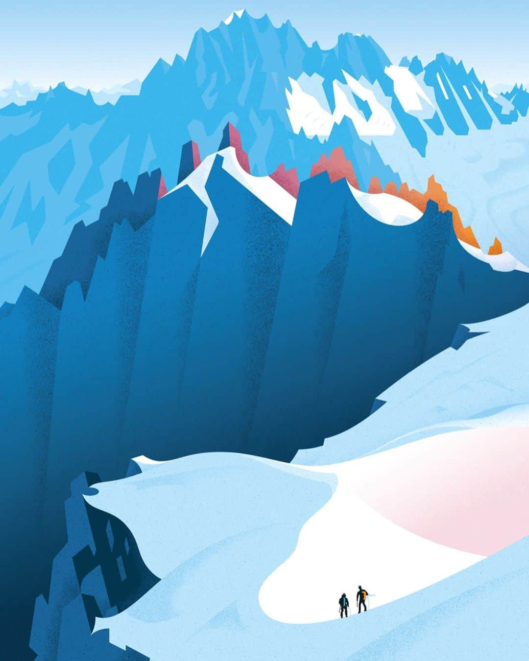 Alex Strohlさんのインスタグラム写真 - (Alex StrohlInstagram)「Delighted to be releasing a new limited print series about a very special place — Chamonix. Buddy & uber talented illustrator @ptor and I worked on this for 14 months and together we went through 43 versions of the illustration.. There’s 3 sizes available and some are limited to 50 units, embossed & signed. Snag one on my site before they’re gone . Link in profile 🎿」2月20日 14時05分 - alexstrohl