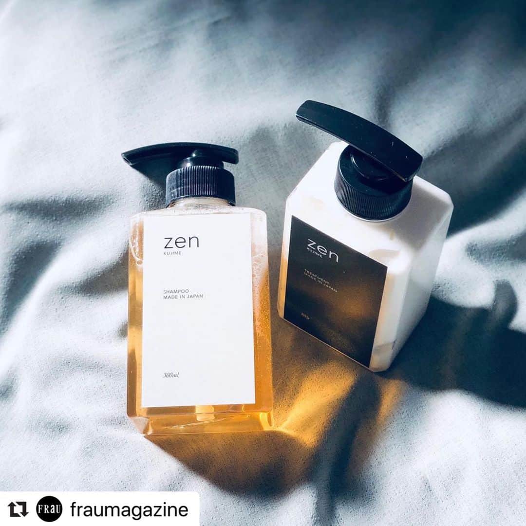 のインスタグラム：「#Repost @fraumagazine ・・・ 【泡立てて洗わない新感覚シャンプー🧴】美容医療の視点から開発された「KUJIME zen シャンプー」は、泡立てて地肌をゴシゴシ洗うのではなく、シャンプーを地肌に刷り込むようにマッサージする洗い方が特徴。 ・ 髪の毛の汚れは湯洗いだけでほとんど流すことができるそうなので、しっかりと髪をすすいだ後、2プッシュほど髪になじませて2～3分置き洗い。面倒な泡立てやゴシゴシ洗いが必要ないのは時短にもなる🤔💕 ・ シャンプー、トリートメントは各11,000円😳と高額ですが、主要成分はコラーゲン、シルク活性剤、ヒアルロン酸。肌のお手入れにも欠かせない保湿成分が濃密配合されているので、潤いのあるツヤやかな髪に。ドライヤーで乾かす時の指通りも滑らか💫 ・ 香りは、ゼラニウム、ラベンダー、スイートオレンジ、ローズマリーを配合したリフレッシュ＆リラックス系。とはいえ、ほんのり香る程度なので🙆‍♀️ ・ 普段使いにはなかなか手が出せない価格帯ですが、髪のダメージやパサつきが酷くなった時のスペシャルケアの候補にぜひ。  #KUJIME #クジメ #zen #シャンプー #トリートメント #ヘアケア #shampoo #treatment #haircare #frau #ヘア #hair #ヘア ---------------------------------------------------- ✅KUJIME zen シャンプー 300ml 定価:10,000円(税別) ✅KUJIME zen トリートメント 300g 定価:10,000円(税別) ・ 《主要成分》 コラーゲン、シルク活性剤、ヒアルロン酸 ・ 《実際に愛用したスタッフの声》 ⚫︎サラッサラになる ⚫︎髪が柔らかくなった ⚫︎髪のまとまりがいい ⚫︎寝癖がつきづらくなった ⚫︎泡のキメが細かい ⚫︎シルクのような艶髪になる ⚫︎髪の傷み、パサつきが良くなった ⚫︎指通り、クシ通りがいい ⚫︎サロントリートメント後みたい ・ 🔘WEB( @kujime.official ) 🔘渋谷院( @kyoritsu_shibuya ) 🔘新宿本院( @kyoritsu.shinjyukuns ) にて販売致しております🧴✨ ・ 商品のみの購入も可能です⭕️ ・ お気軽に、在庫お問い合わせなどお待ち致しております📞 ・ 【渋谷院】 ➿0120-340-428 ・ 【全国25院共通】 ➿0120-500-340 ・ #共立美容外科 #共立美容歯科 #共立美容皮膚科 #美容 #美容外科 #美容皮膚科 #美容歯科 #整形 #クリニック #kyoritsubiyo #cosmeticsurgery #美髪 #艶髪 #美髪ケア #髪質改善 #芸能人ご用達 #サロンクオリティ」