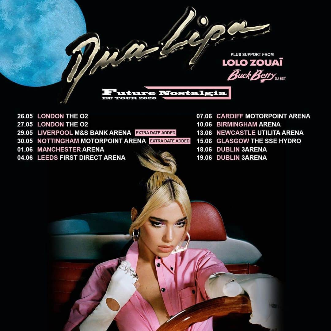 デュア・リパさんのインスタグラム写真 - (デュア・リパInstagram)「MORE TOUR! 🛸 I’ve added a couple more dates to my Future Nostalgia tour. Pre-order the album or register on my official store for early access to Liverpool and Nottingham tickets! https://dualipa.co/fn-d2c General sale 9am 28th Feb.  16+ / Offer ends 25/02/20」2月21日 2時11分 - dualipa