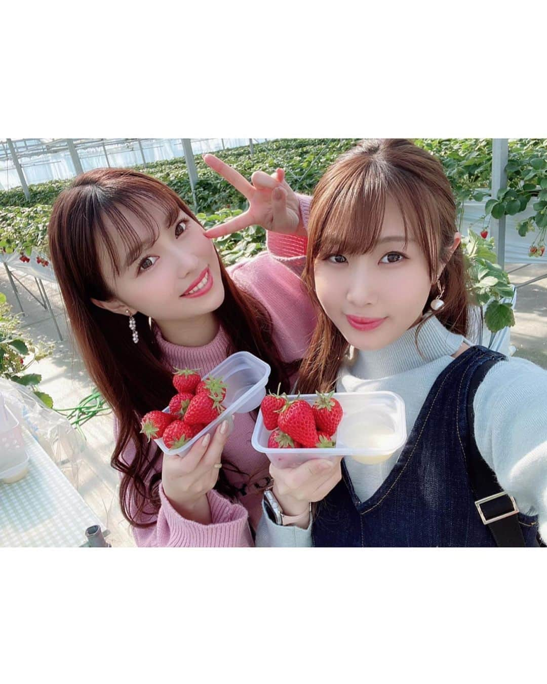 清里千聖さんのインスタグラム写真 - (清里千聖Instagram)「. 菜の花畑に行く前にいちご狩り🥺🍓💕. #お陽様農園 #🍓」2月20日 17時52分 - chiseikiyosato