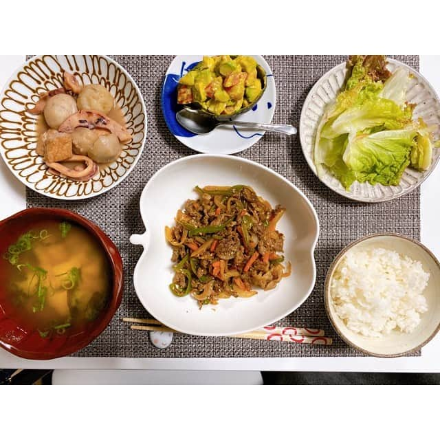 三島ゆかりさんのインスタグラム写真 - (三島ゆかりInstagram)「#ゆかりんご飯 🍎🍚✨ たぶんだいぶ前に作ったやつだけど記録としてアップしておきます😊👍 作ってすぐはだいたいツイッターにアップしてるんやけど、料理投稿はインスタの方がわかりやすいかもですね💖🤔 #料理 #料理好きな人と繋がりたい #ご飯記録 #イカと小芋の炊いたん #魚の西京焼き #プルコギ #お造り盛り合わせ #マグロとろろ丼 #チーズトースト #ペペロンチーノ #副菜は手抜き #納豆 #もずく #お漬物 #小皿に盛るだけ #見映えが大事 #三島ゆかり #ゆかりんご #ゆかりんご飯 #instagood #japanesefood #igfood #cookingram #followｍe」2月20日 20時44分 - apple340