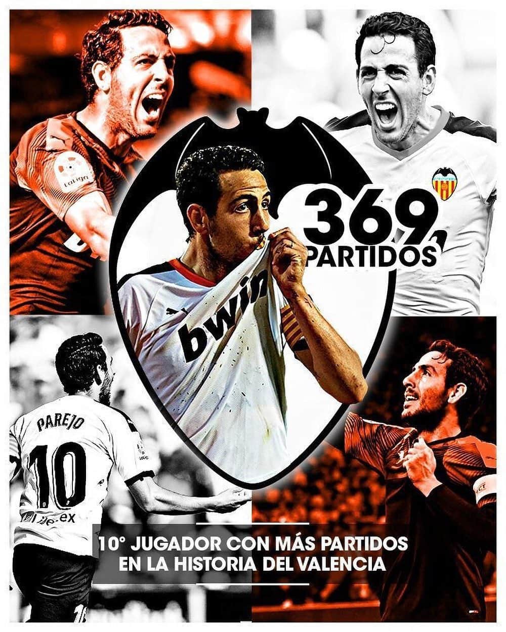 ダニエル・パレホのインスタグラム：「‪Es un honor para mí entrar en esa lista... Seguiré trabajando como hasta ahora para honrar este escudo y estar a la altura de todos esos nombres históricos. Amunt Valencia!‬」