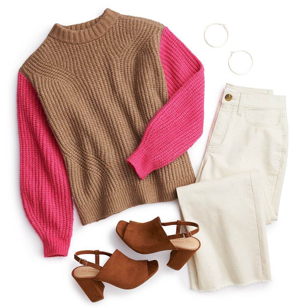 ロック&リパブリックのインスタグラム：「Get your knit fix. 💗 Check out new looks from The Outfit Bar at Kohl’s. #Kohls #ootd」